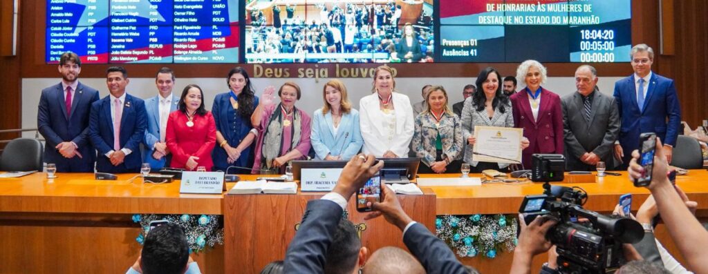 Em Sessão Solene, Alema homenageia mulheres de destaque com honrarias do Legislativo Maranhense Em Sessão Solene, Alema homenageia mulheres de destaque com honrarias do Legislativo Maranhense