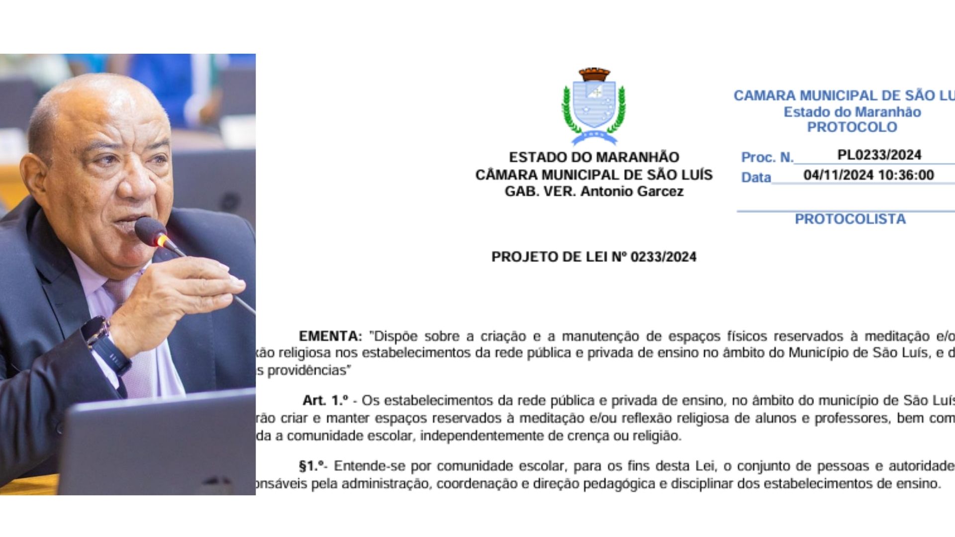 Projeto de Antônio Garcez visa a criação de espaços para meditação em estabelecimentos de ensino